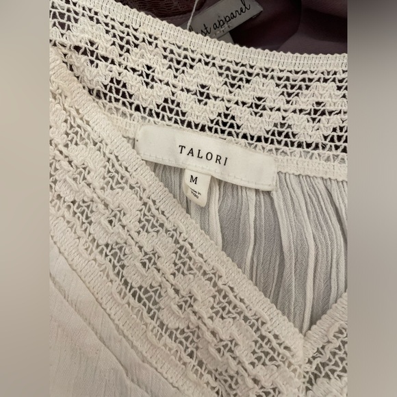 TALORI white crochet frayed style gauze camisole tank top - Picture 12 of 12